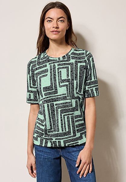 CECIL T-Shirt in Ausbrenner-Optik, gemustert günstig online kaufen