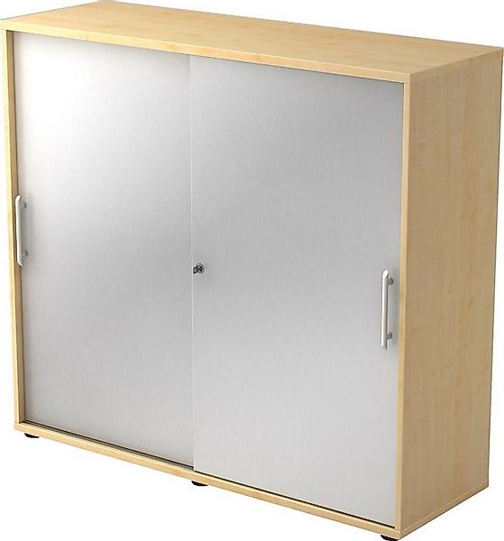 bümö Aktenschrank Schiebetürenschrank office - 3 Ordnerhöhen Dekor: Ahorn/S günstig online kaufen