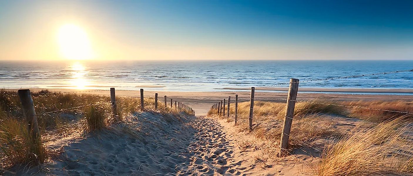 Bönninghoff Leinwandbild, Strand-Strandbilder-Meer-Meer Bilder-Sonnenaufgan günstig online kaufen