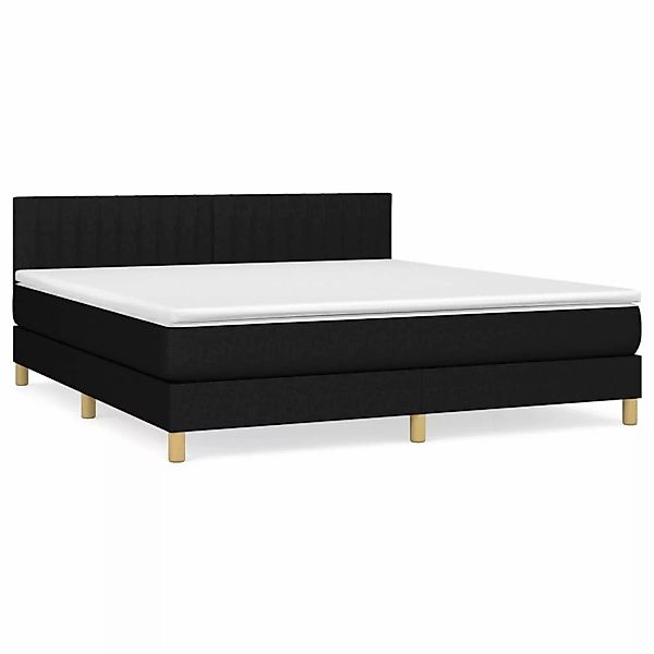 vidaXL Boxspringbett mit Matratze Schwarz 160x200 cm Stoff1373207 günstig online kaufen