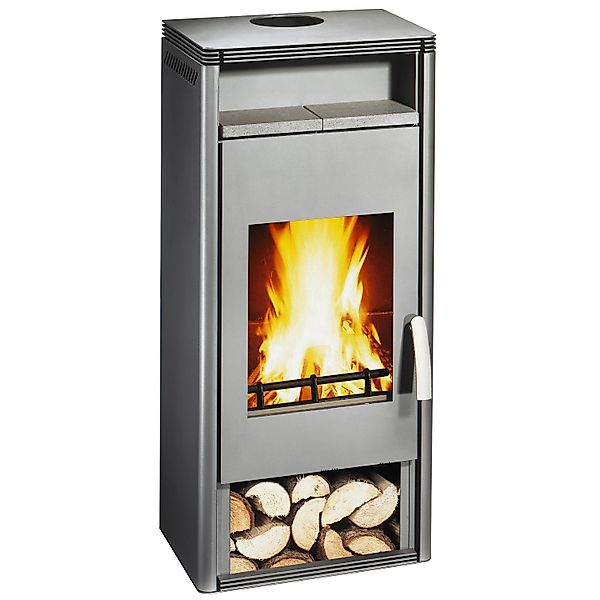 Wamsler KF 101- OF - W Kaminofen Stahl Grau 8 kW günstig online kaufen