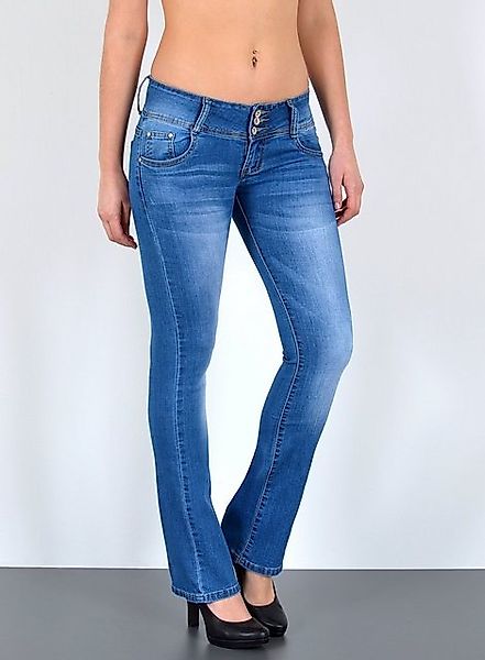 ESRA Bootcut-Jeans Damen Flared Jeans Bootcut Damen Jeanshose Schlaghose Sc günstig online kaufen