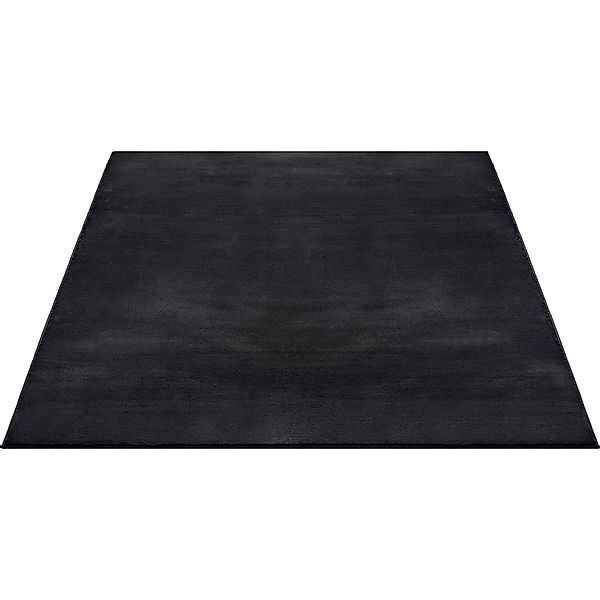Floornovo Kurzflor Teppich Schwarz Einfarbig 280 x 200 cm günstig online kaufen