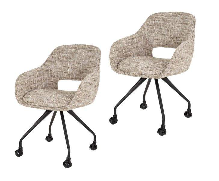 LEVEN Lifestyle Esszimmerstuhl LOTHAR mit Rollen günstig online kaufen