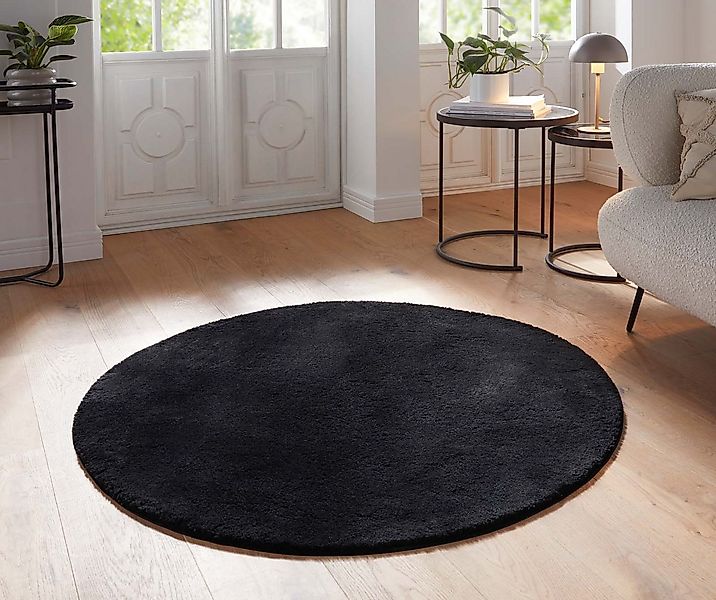 TaraCarpet Teppich Supersoft Kurzflorteppich Fiona Uni, rund, Höhe: 19 mm, günstig online kaufen