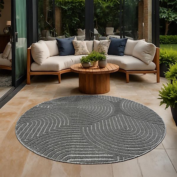 Sanat Teppich "Berlin" rund 6 mm Höhe In -und Outdoor geeignet, Außenbereic günstig online kaufen