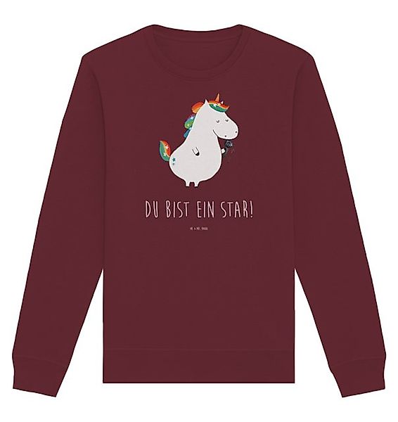 Mr. & Mrs. Panda Longpullover Einhorn Sänger Größe M - Burgundy - Geschenk, günstig online kaufen