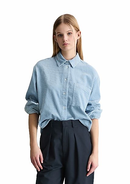 Marc OPolo DENIM Langarmbluse "mit lässiger Bubble-Struktur" günstig online kaufen