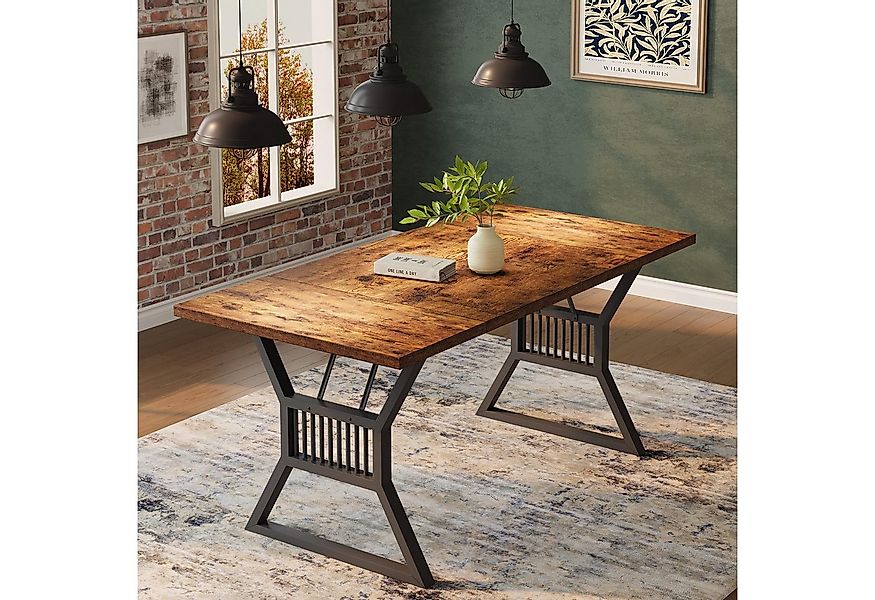 GarveeMore Esstisch Esstisch für 4-6 Personen Industrieller Küchentisch 180 günstig online kaufen