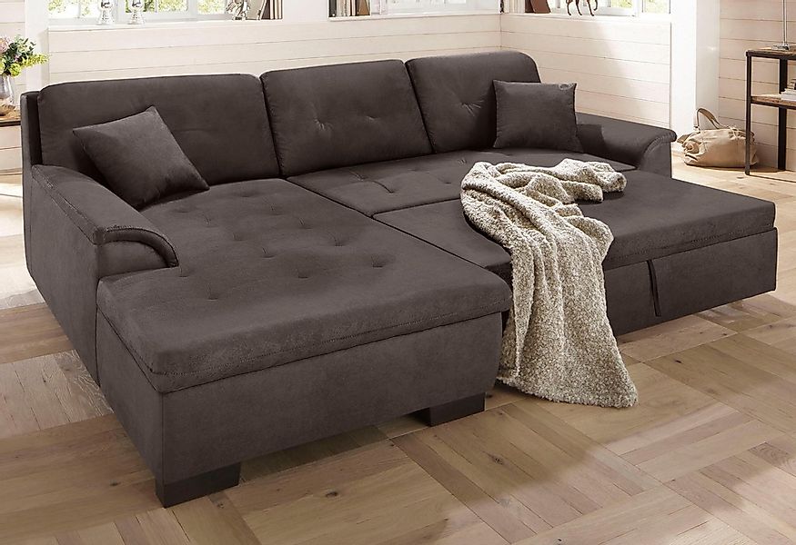Home affaire Ecksofa »Bergen«, wahlweise mit Bettfunktion L-Form günstig online kaufen