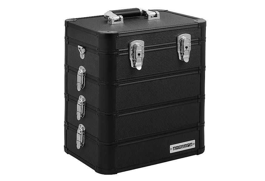 anndora Koffer Universal Etagenkoffer schwarz - 4 Ebenen, gepolsterter Trag günstig online kaufen