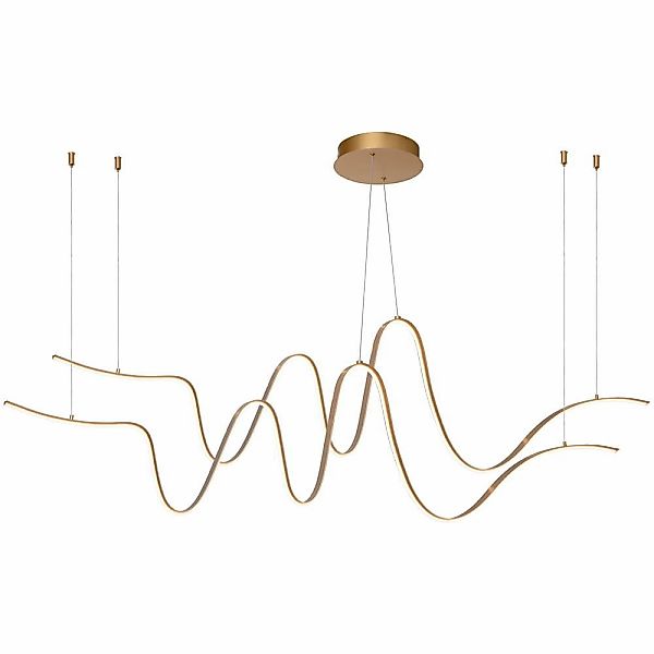 LED Pendelleuchte Lambada in Gold-matt 2x 55W 9700lm günstig online kaufen