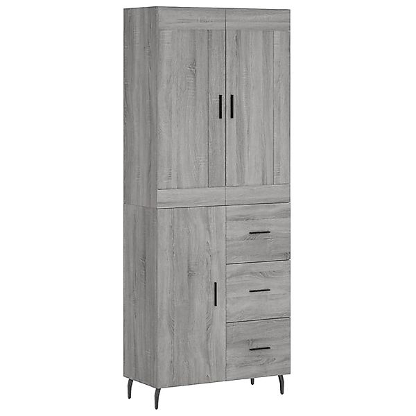 vidaXL Highboard Grau Sonoma 69,5x34x180 cm Holzwerkstoff 3199831 günstig online kaufen