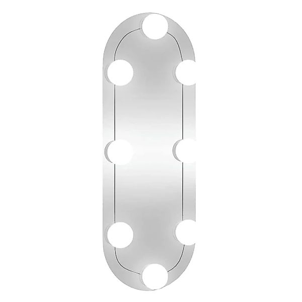 vidaXL Wandspiegel mit LED-Leuchten 15x40 cm Glas Oval 3189158 günstig online kaufen