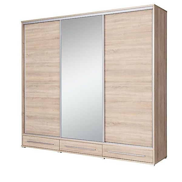 Beautysofa Kleiderschrank Großer moderner geräumiger Schiebeschrank mit Fäc günstig online kaufen
