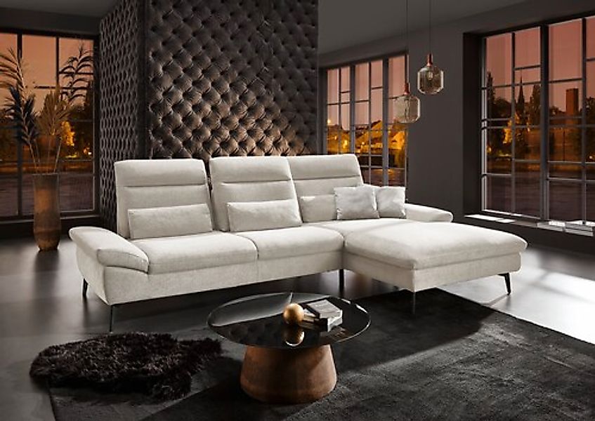 HUKLA Ecksofa »HU-HP22156 L-Form«, inkl. Kopfpolsterverstellung, optional m günstig online kaufen