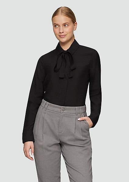 s.Oliver Langarmbluse Bluse Strukturierte Bluse mit abnehmbarer Schluppe günstig online kaufen