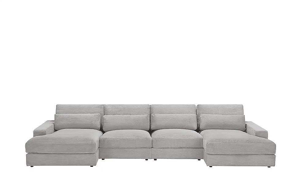 Wohnlandschaft  Branna ¦ grau ¦ Maße (cm): B: 412 H: 88 T: 164.0 Polstermöb günstig online kaufen