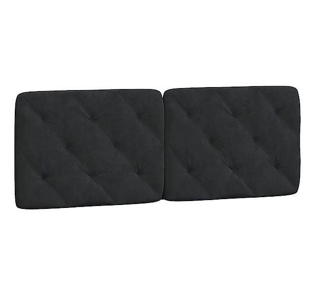 vidaXL Bett Kopfteil-Kissen Schwarz 120 cm Samt (1-tlg) günstig online kaufen