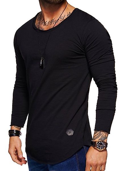 Style-Division Longsleeve SDDENTON Basic O-Neck im Oversize-Look günstig online kaufen