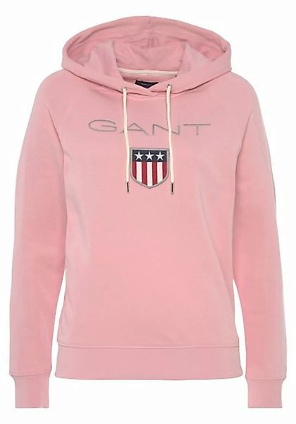 Gant Sweatshirt GANT SHIELD SWEAT HOODIE mit großer Label-Applikation vorne günstig online kaufen