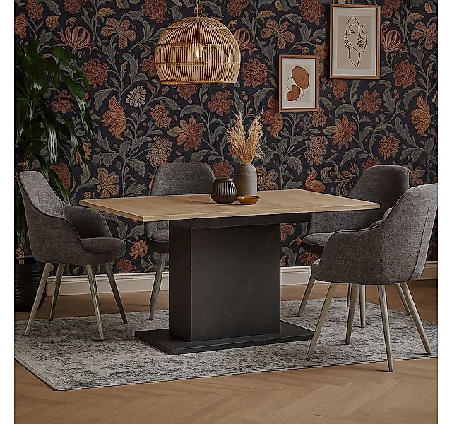 B&D home Esstisch MARA, Metall oder Holzgestell, ausziehbar 120-160cm, 4-6 günstig online kaufen