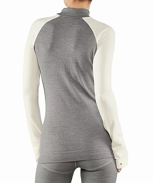 FALKE Damen Langarmshirt, XS, Grau, AnderesMuster, Schurwolle, 33102-375701 günstig online kaufen