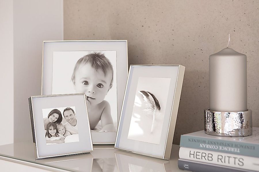 Fink Bilderrahmen KIM Bilderrahmen 13x18 cm - Glas/ Stahl/ versilbert - sil günstig online kaufen