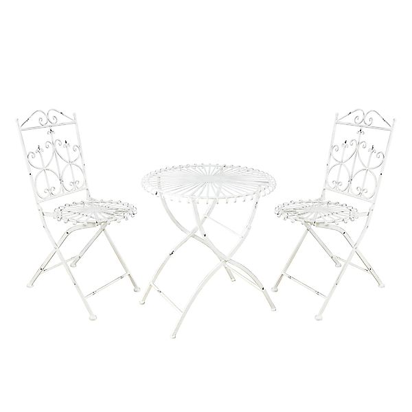 HTI-Living Sitzgruppe Tischgruppe Weiß Romantic Garden, günstig online kaufen