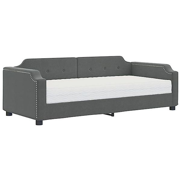 vidaXL Bett Tagesbett mit Matratze Dunkelgrau 80x200 cm Stoff günstig online kaufen