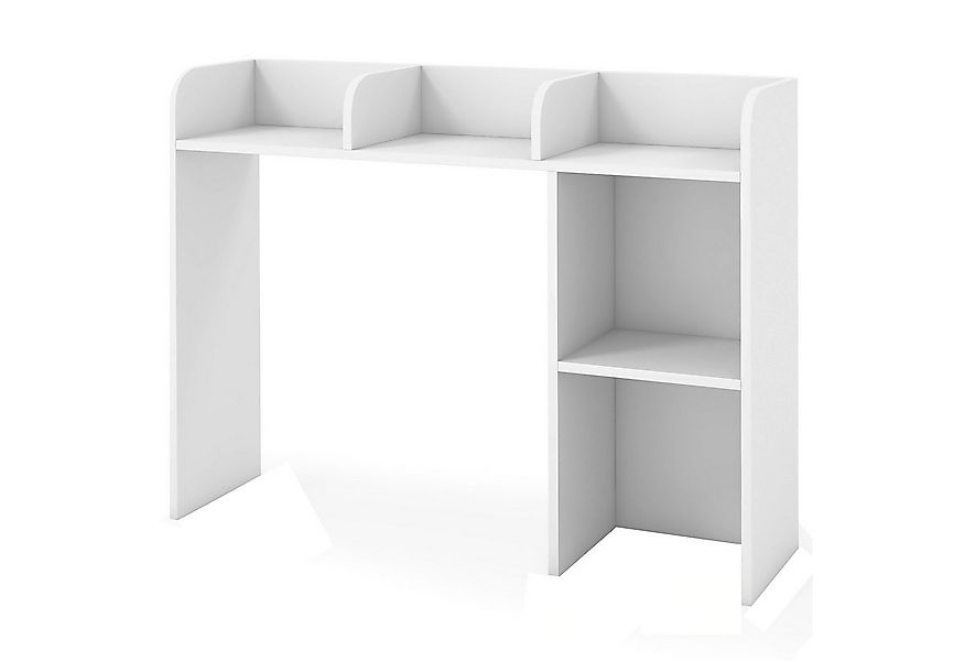 COSTWAY Regal-Schreibtisch, mit 4 Ablagen, offenem Fach, bis 45kg, 94x25x74 günstig online kaufen