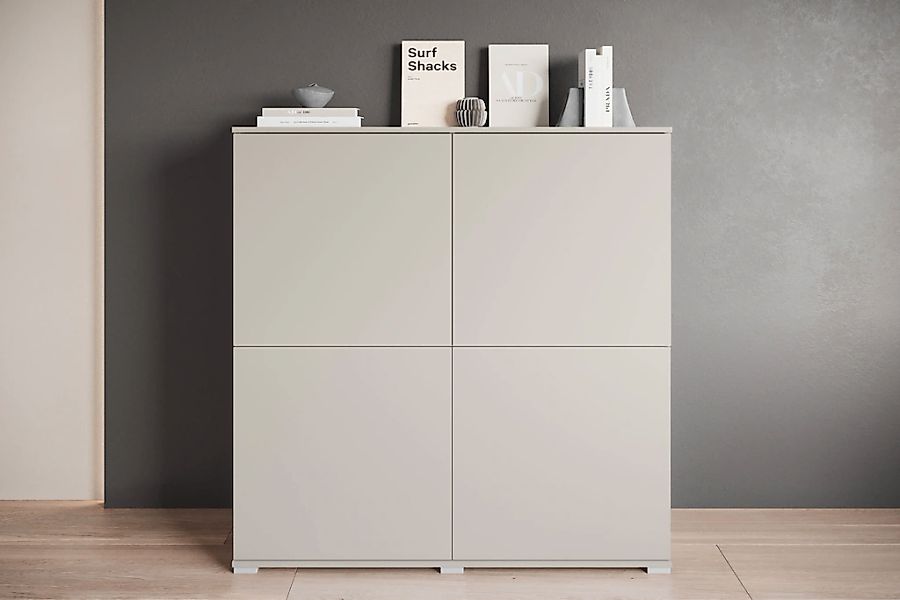INOSIGN Highboard "Kenia, moderne grifflose Hochkommode mit 4 Türen, Breite günstig online kaufen