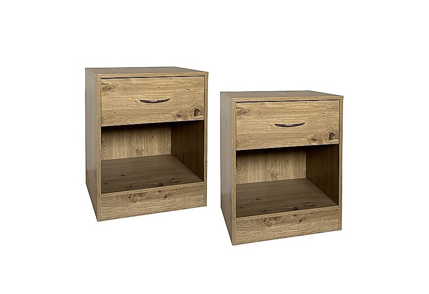 HTI-Living Nachtschrank Nachtschrank 2er Set Thekla Artisaneiche (Set, 2-St günstig online kaufen