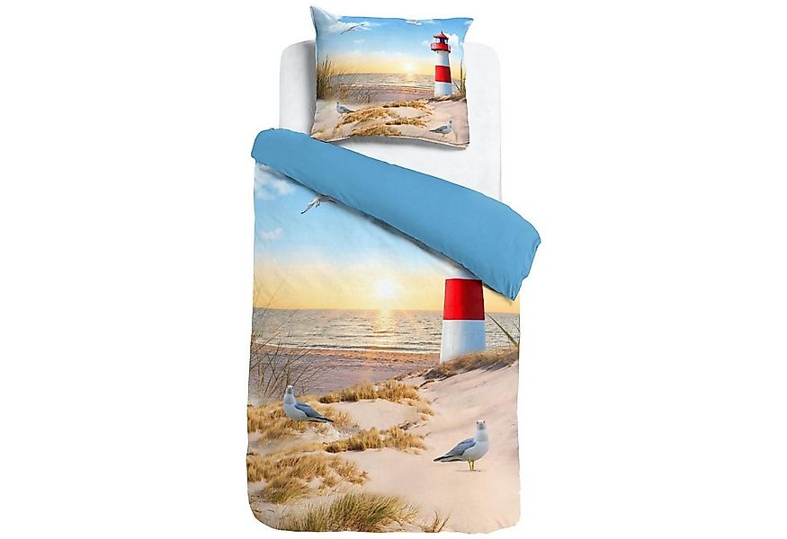 ESPiCO Bettwäsche Leuchtturm, Renforcé, 2 teilig, Digitaldruck, Strand, Mee günstig online kaufen