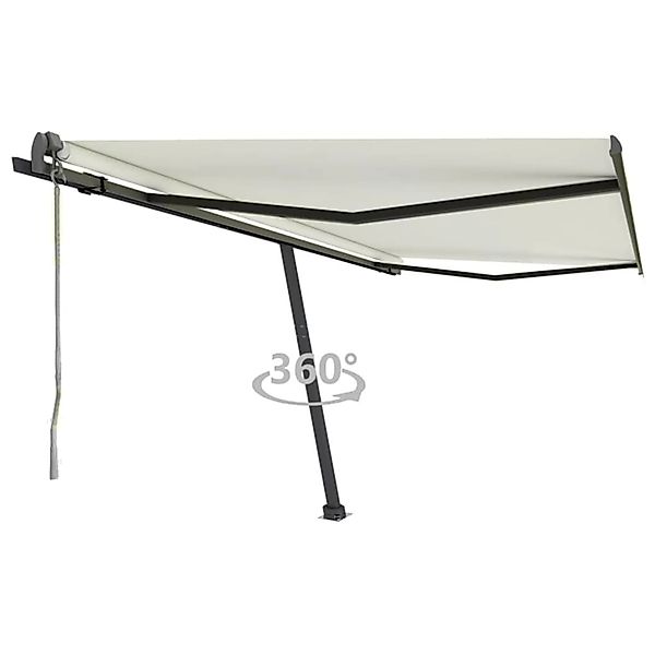 furnicato Standmarkise Automatisch 400x350 cm Cremeweiß günstig online kaufen