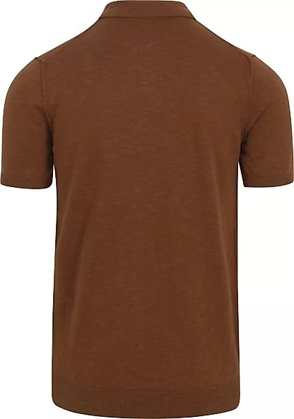 No Excess Knitted Poloshirt Braun - Größe M günstig online kaufen