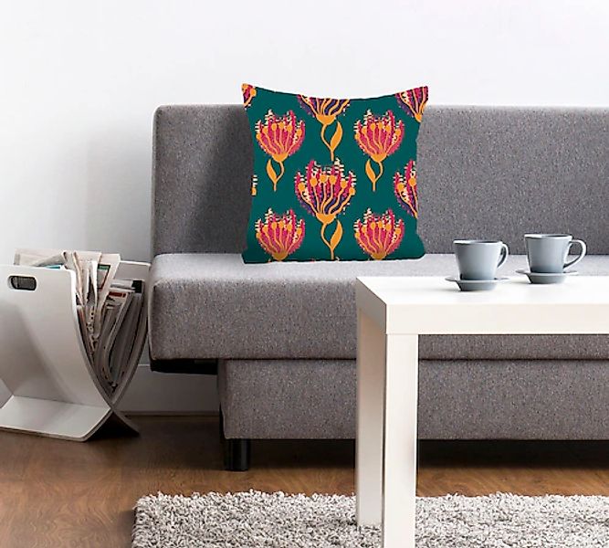queence Dekokissen »Zena«, mit schönen Blumen, Kissenhülle ohne Füllung, 1 günstig online kaufen