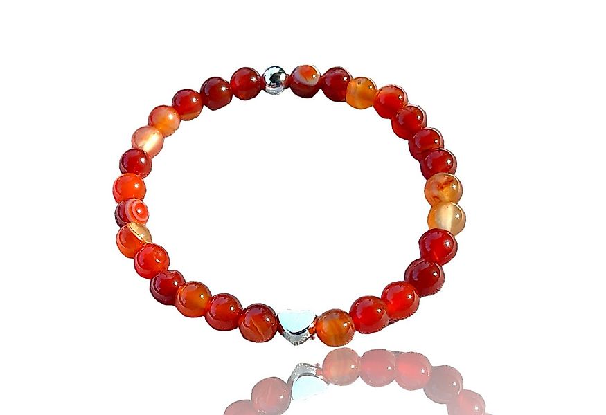 Steinfixx® Perlenarmband Carneol Armband mit 925 Silberperle und versilbert günstig online kaufen