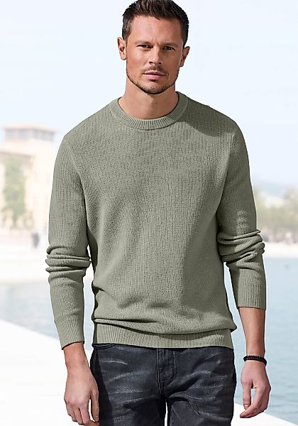 John Devin Strickpullover Pullover in modischen Farben aus Baumwollmischung günstig online kaufen
