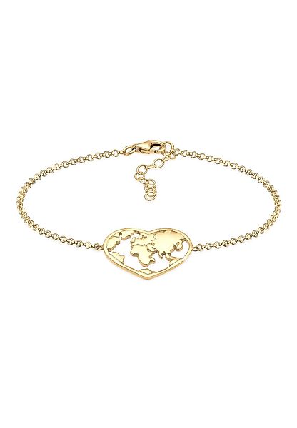 Elli Armband Globus Herz 925 Sterling günstig online kaufen