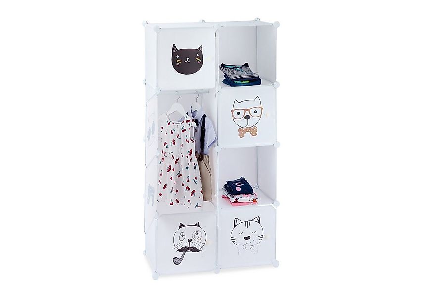 relaxdays Kinderkleiderschrank Steckregal für das Kinderzimmer günstig online kaufen
