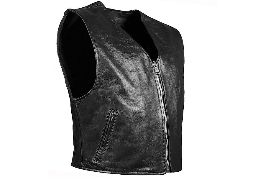 PAULGOS Motorradweste Lederweste Biker Kutte Clubweste Chopper Weste 100% E günstig online kaufen