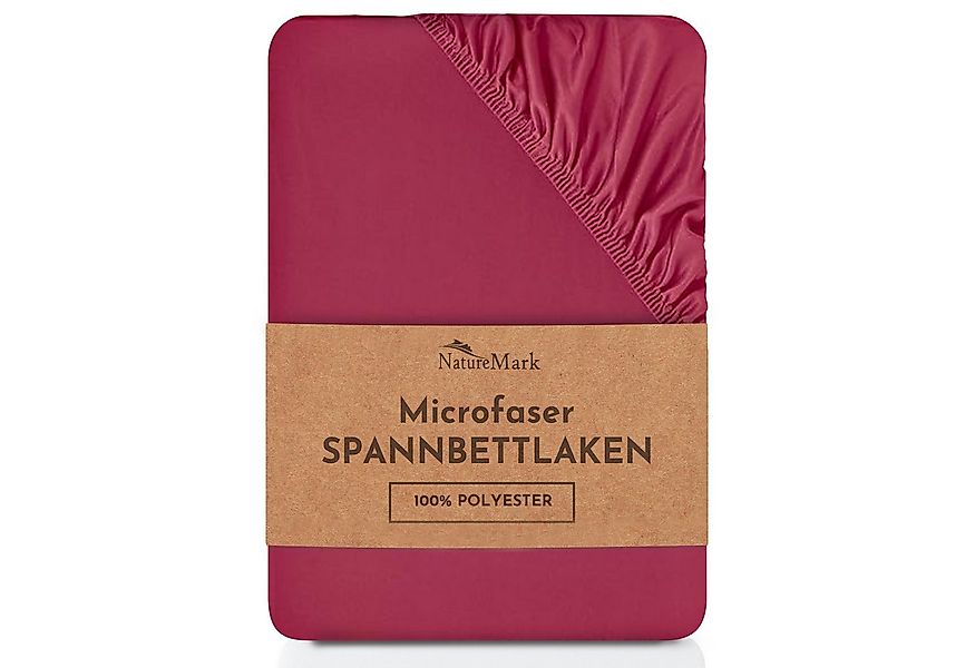 NatureMark Spannbettlaken Mikrofaser Spannbetttuch, Polyester, Gummizug: ru günstig online kaufen