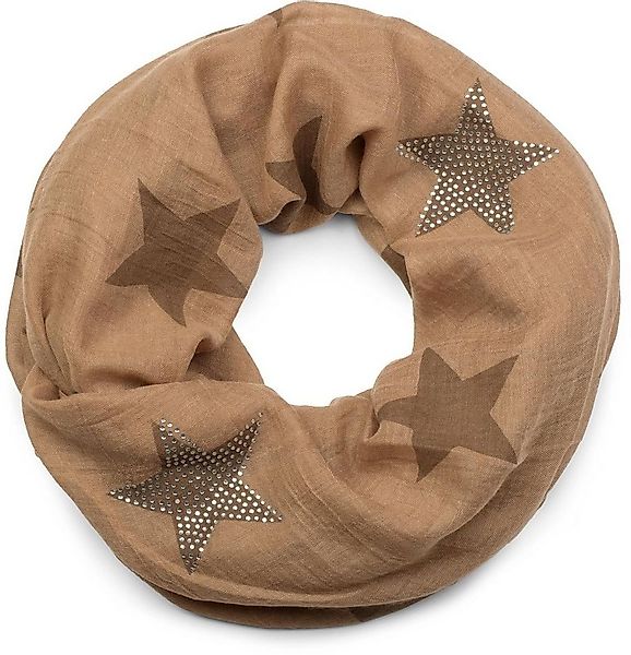 styleBREAKER Loop Loop mit Sternen und Strass Applikation, (1-St) günstig online kaufen