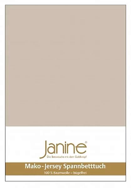 Janine Spannbetttuch Mako-Feinjersey 5007 naturell Größe:  150x200 cm günstig online kaufen