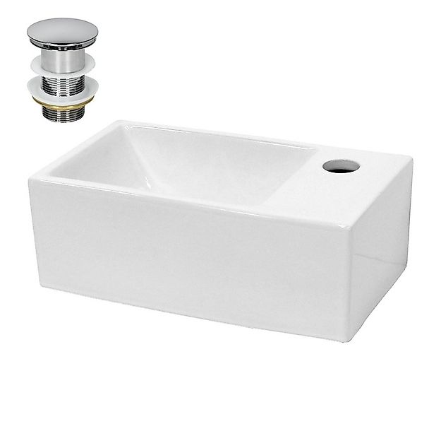 LuxeBath Waschbecken Aufsatzwaschbecken aus Keramik Handwaschbecken Wasserf günstig online kaufen