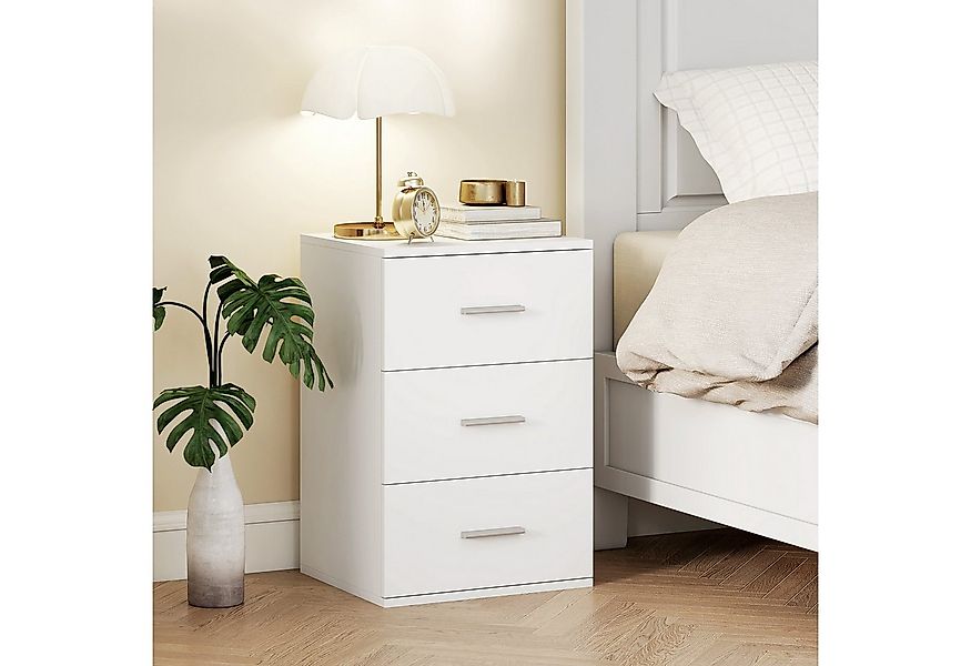 HOMCOM Nachttisch mit 3 Schubladen (Nachtschrank, 1-St., Nachtkästchen), fü günstig online kaufen