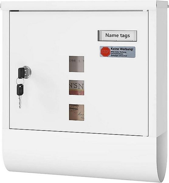 Woltu Wandbriefkasten (1-St), Postkasten mit 2 Schlüsseln, abschließbar, Si günstig online kaufen