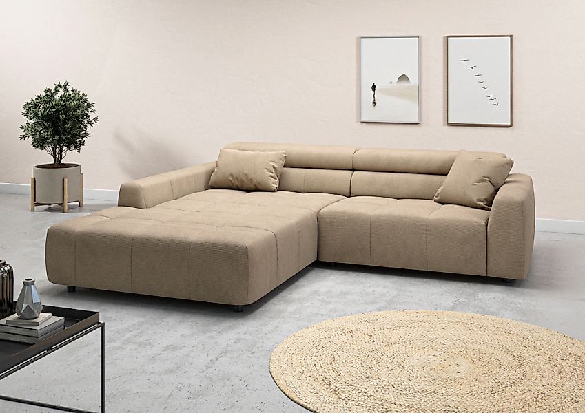 3C Candy Ecksofa "Denver auch mit Cord- und Easy care-Bezug, Kopfteilverste günstig online kaufen