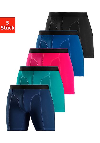 AUTHENTIC LE JOGGER Langer Boxer Packung, 5 Stk. mit zweifarbigem Webbund u günstig online kaufen